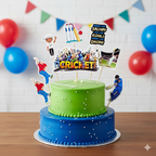 Cricket Cake Topper | Birthday & Sports Theme Cake Decoration | Cake Material