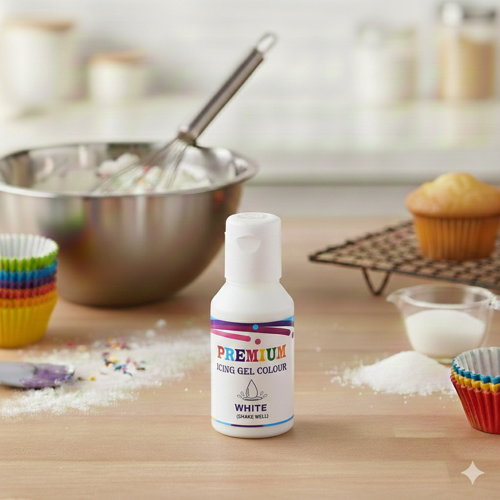 White Gel Food Colour (Premium) – Bake Haven | Baking & Cake Decorating Gel