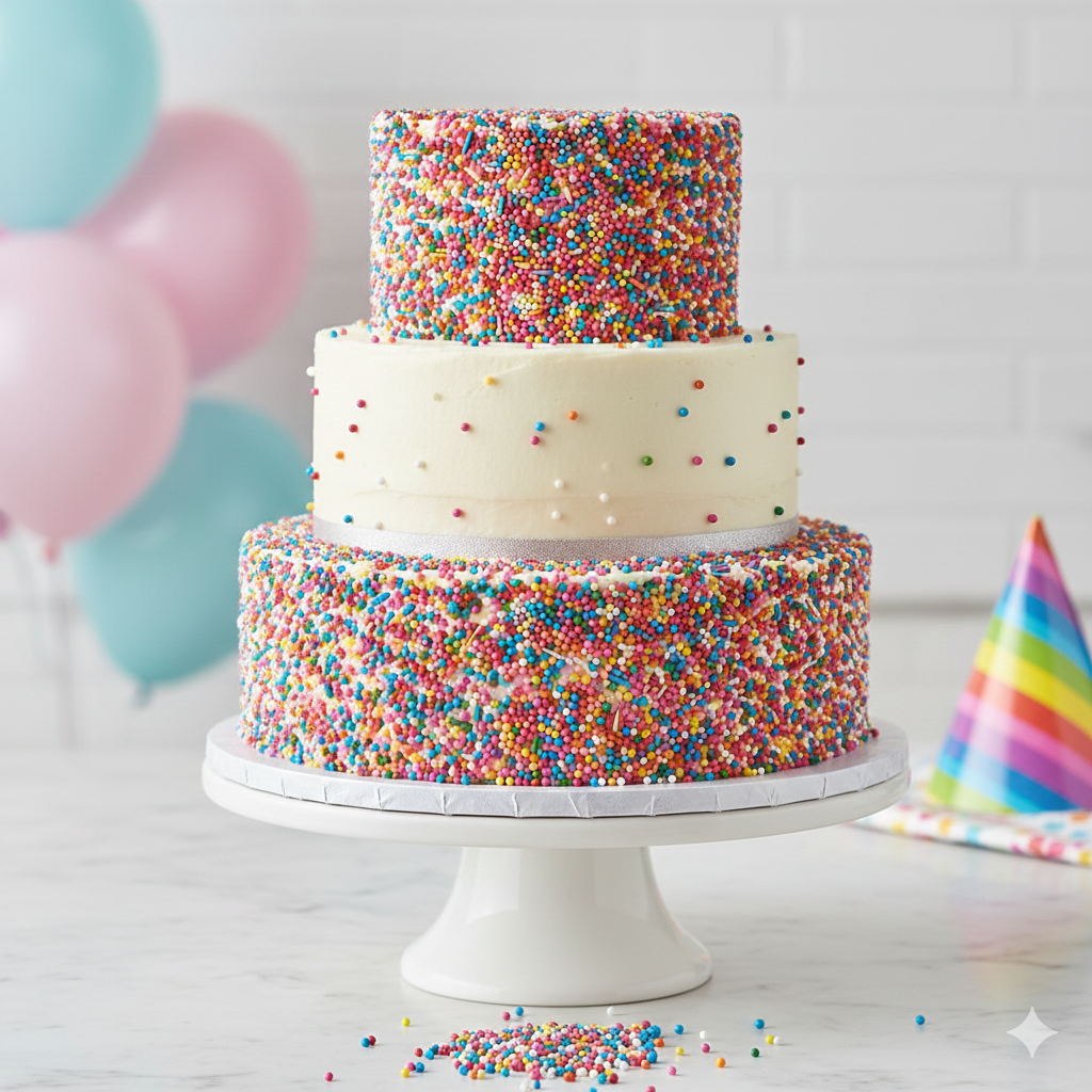 20 g Rainbow Ball Sprinkles for Cake Decoration | Colorful Sugar Balls