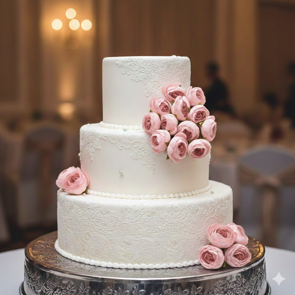 1 Pc Pink Peony Artificial Flower for Cake Decoration