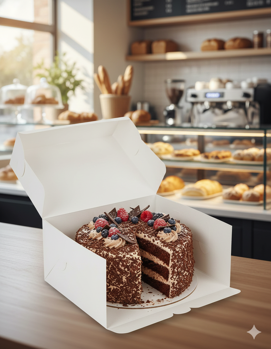 10×10×5 Inch Premium ITC Quality Cake Box | Strong Cardboard Cake Box | Pack of 10 Pcs