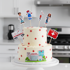 Doctor Theme Cake Topper for Birthday & Graduation | Medical Cake Decoration