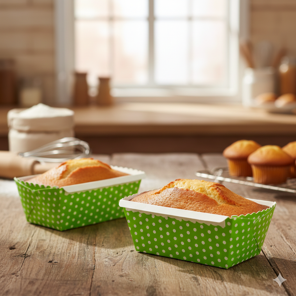 300 Gms Bakestable Loaf Mould 8×2 Inch | Disposable Cake Baking Mould | Assorted Colour | Pack of 10 Pcs