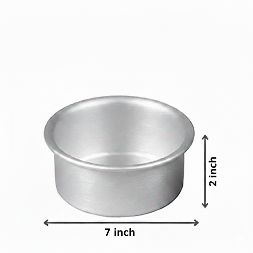 7*2 Inch Aluminium Round Cake Tin | Baking Cake Mould