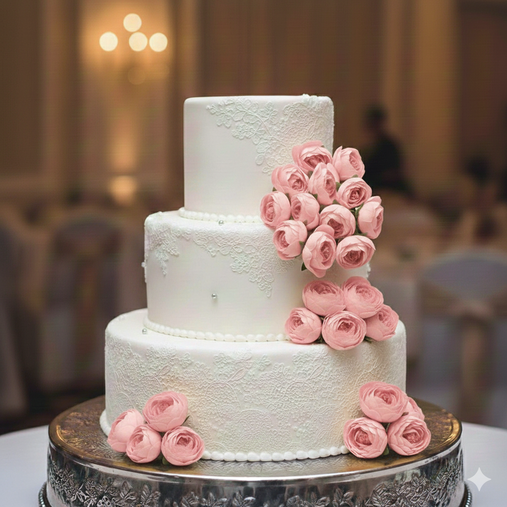 1 Pc Peach Peony Artificial Flower for Cake Decoration