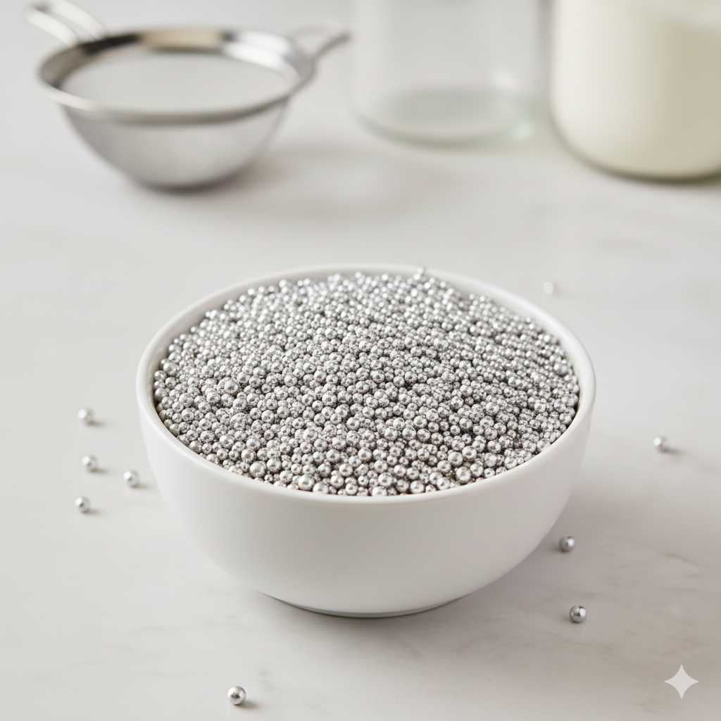 20g Silver Sprinkles Small  – Edible Silver Balls for Cake Decoration