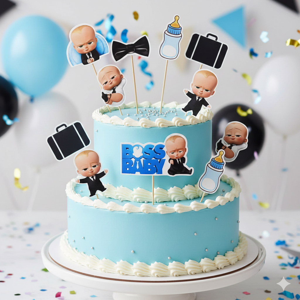 Boss Baby Cake Topper – Cartoon Theme Party Decoration