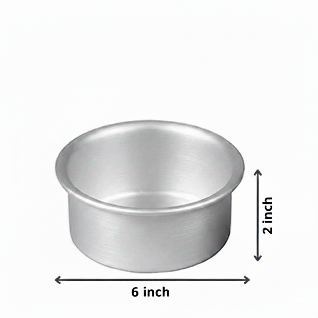 6*2 Inch Aluminium Round Cake Tin | Baking Cake Mould