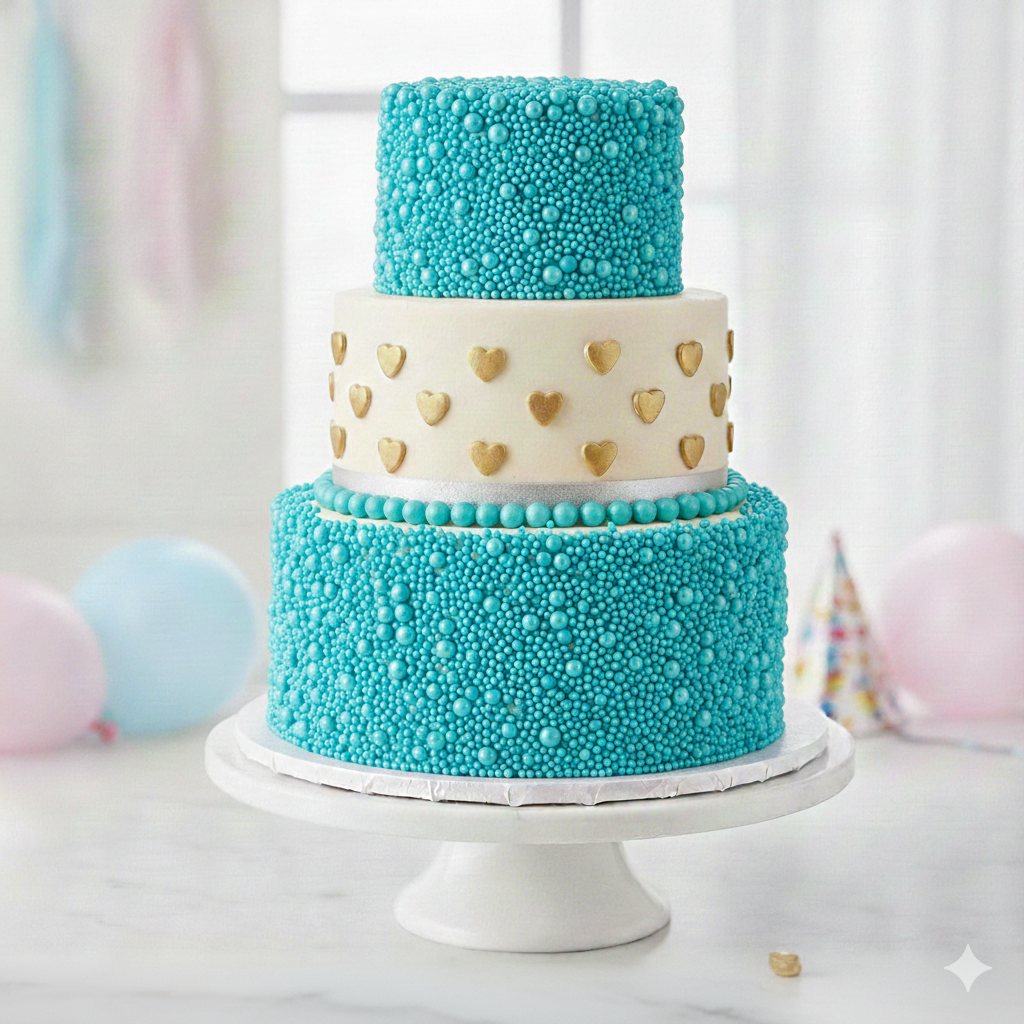 50g Light Sky Blue Sugar Balls for Cake Decoration