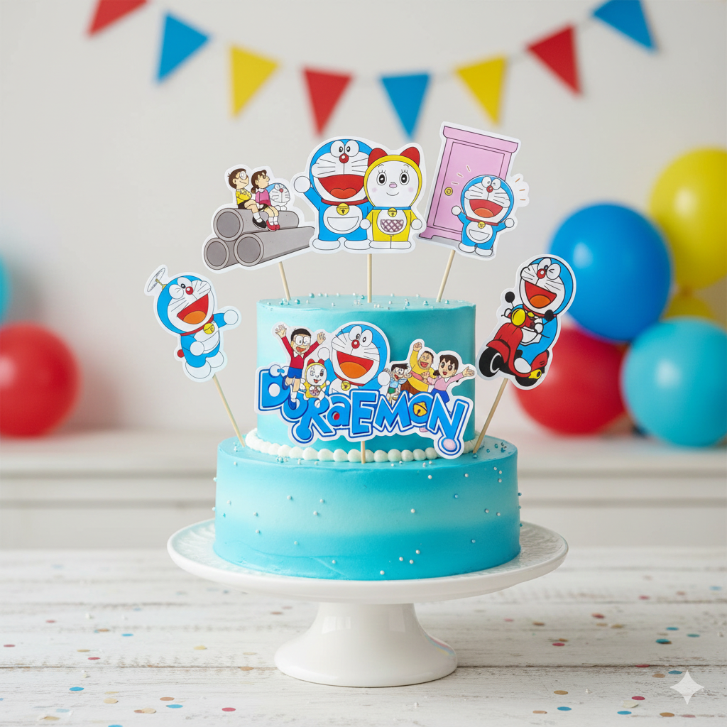 Doraemon Cake Topper | Cartoon Cake Decoration | Birthday Cake Topper