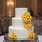 1 Pc Yellow Peony Artificial Flower for Cake Decoration