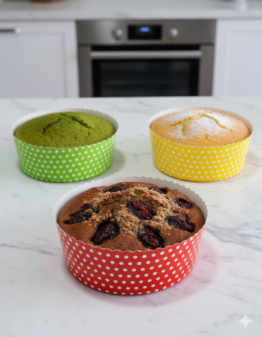 Round Bake Stable Cake Mould 5×2 Inch (Assorted Sizes) – Pack of 10