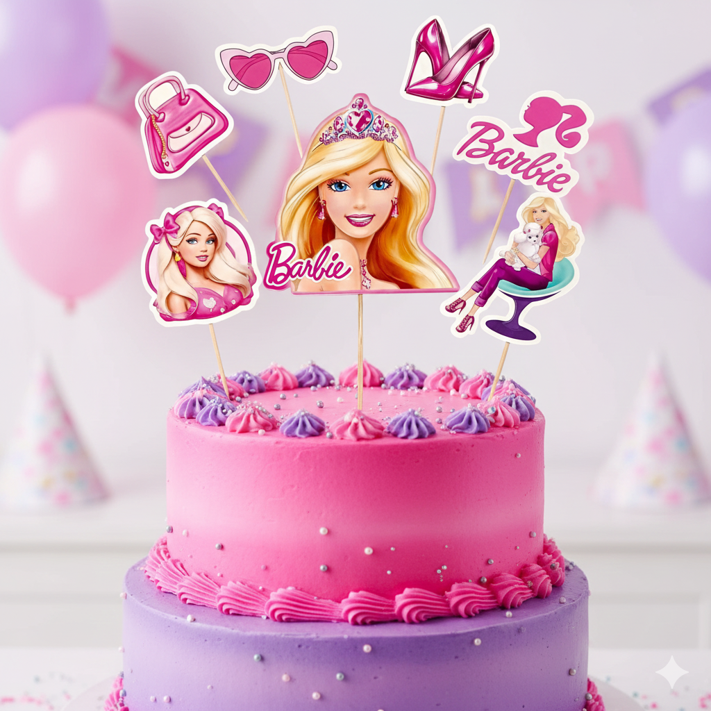 Barbie Cake Topper | Princess Doll Birthday Cake Decoration