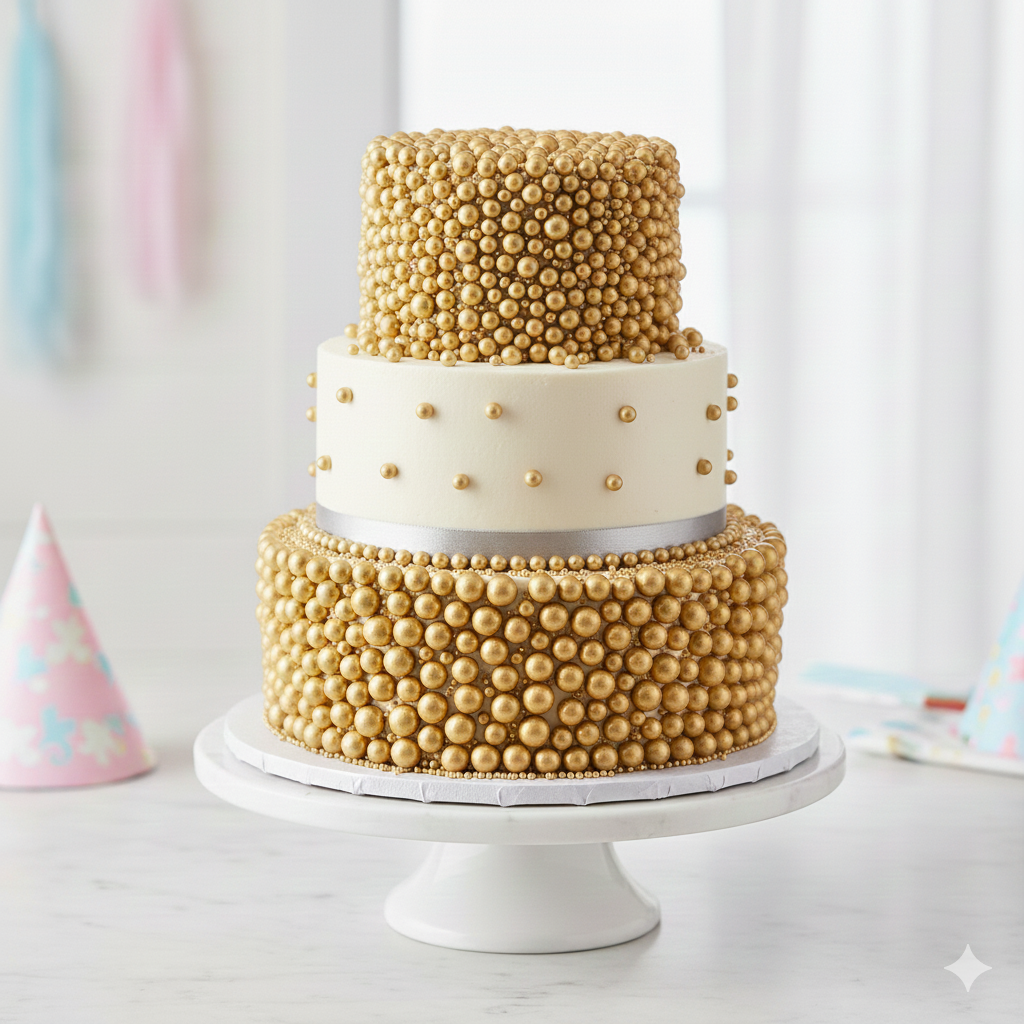 20g Golden Balls Big Sprinkles for Cake Decoration | Edible Gold Sugar Balls