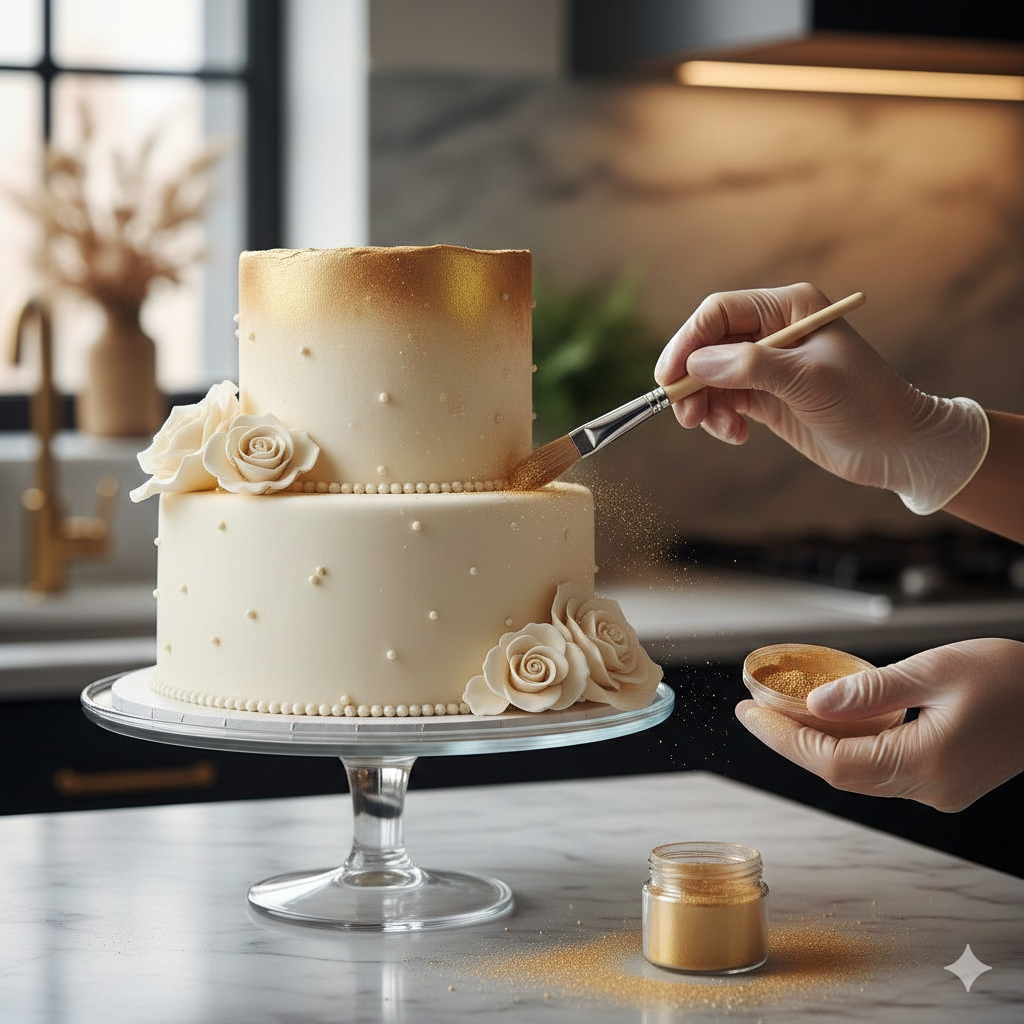 Golden Edible Dust – Cake Decorating Material