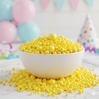50g Yellow Sugar Balls for Cake Decoration | Edible Sprinkles