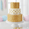 20g Golden Heart Sprinkles for Cake Decoration | Edible Sugar Sprinkles