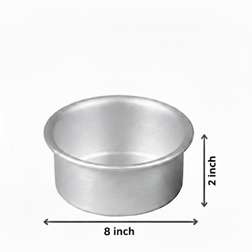 8*2 Inch Aluminium Round Cake Tin | Baking Cake Mould