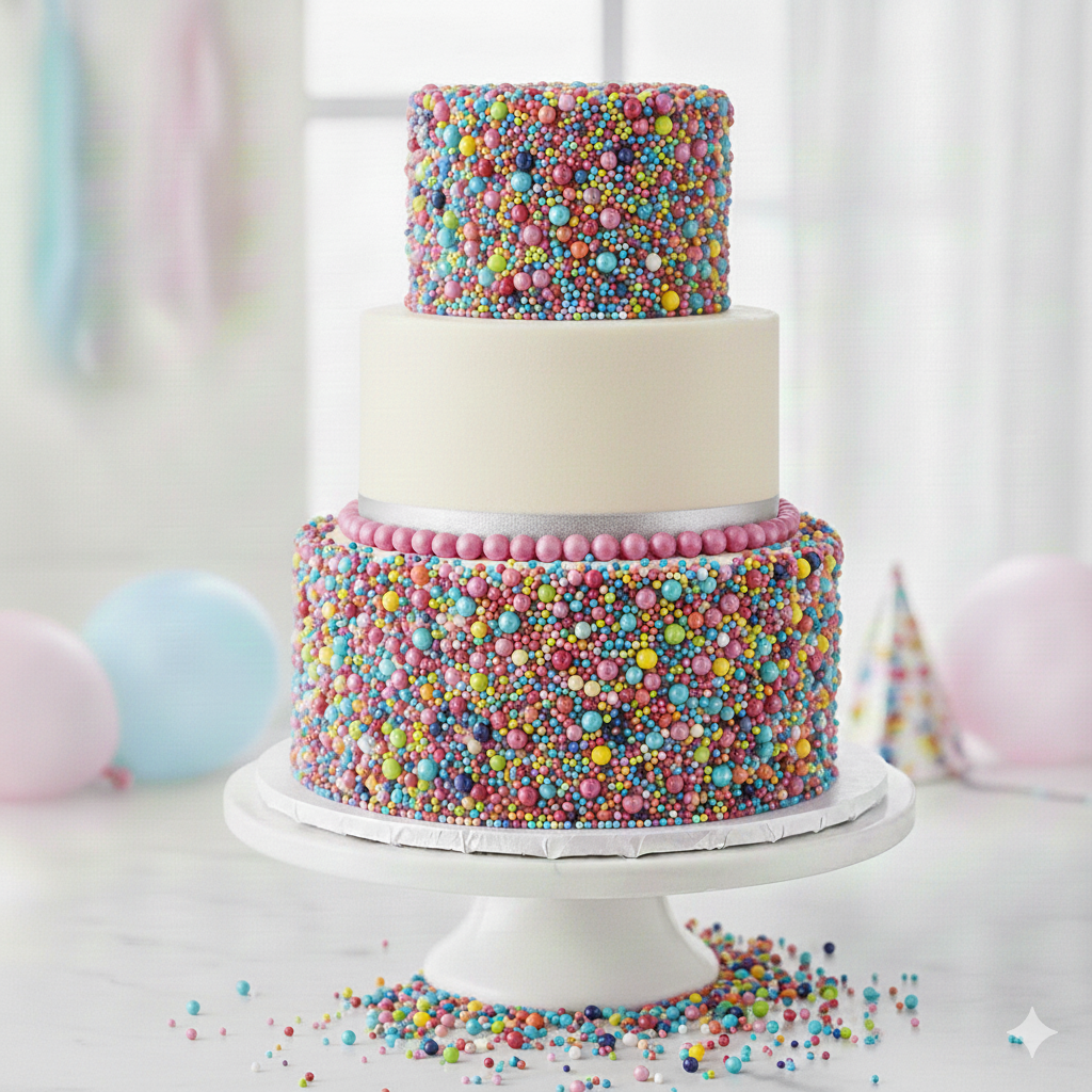 50g Multicolour Sugar Balls | Cake Sprinkles for Decoration