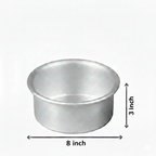 8×3 Inch Aluminium Round Cake Tin | Heavy-Duty Baking Pan