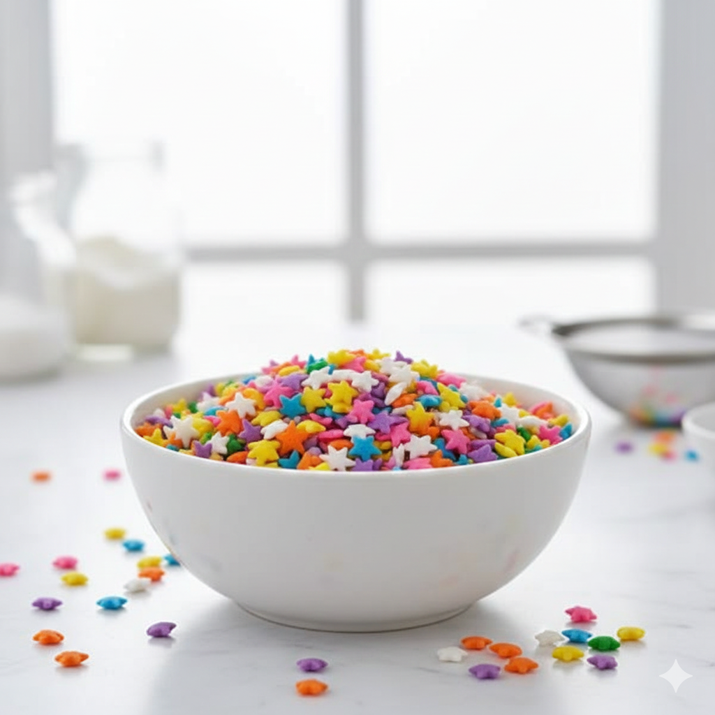 20g Multicolour Star Sprinkles – Cake Decoration, Cupcake & Dessert Topping