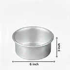 6×3 Inch Aluminium Round Cake Tin | Heavy-Duty Baking Pan