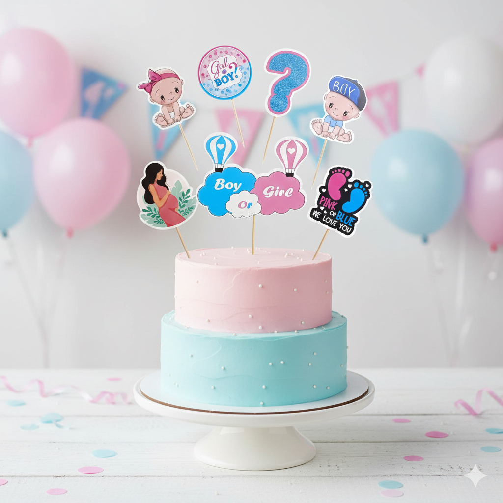 Baby Shower Cake Topper | Cake Decoration for Baby Shower Party | Non-Acrylic Cake Topper