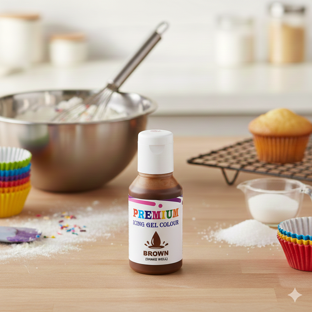 Premium Brown Gel Food Colour for Baking | Bake Haven