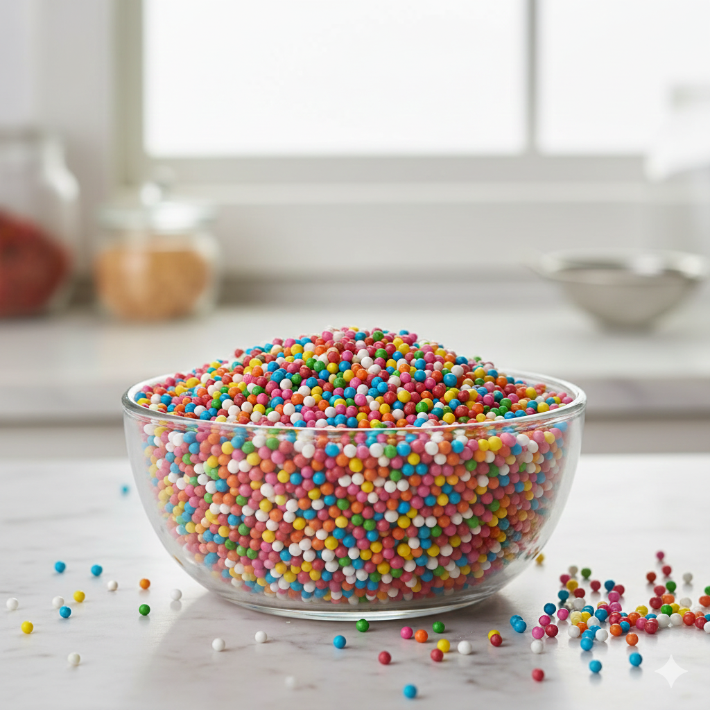 20 g Rainbow Ball Sprinkles for Cake Decoration | Colorful Sugar Balls