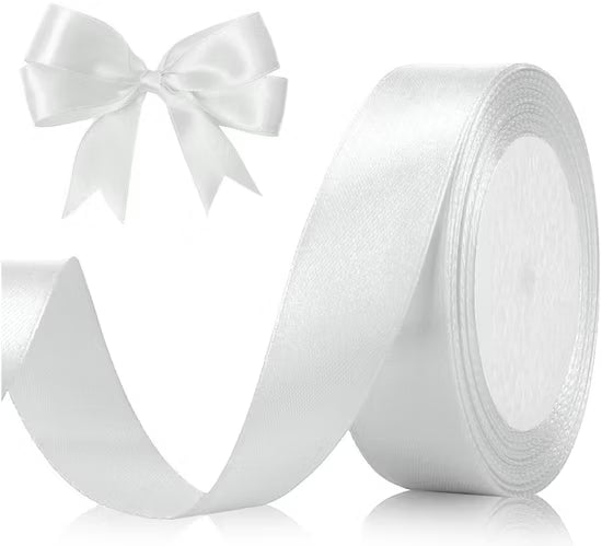 Multipurpose Decorative Ribbon – White | Perfect for Party & Gift Decorations