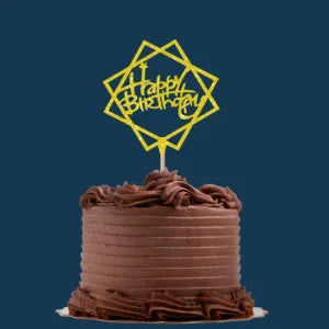 Golden Glitter Cake Topper – Decorative Party Cake Accessory P2