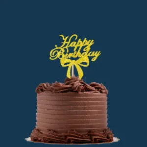 Glitter Cake Topper P3 Golden