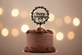 Black Glitter Cake Topper P11 | Premium Sparkle Birthday & Celebration Cake Topper