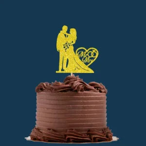 Golden Glitter Cake Topper P13 | Sparkling Birthday & Celebration Cake Decor