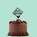 Black Glitter Cake Topper – Happy Anniversary | P10