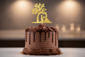 Glitter Cake Topper P18 – Golden Color | Premium Birthday Cake Decoration