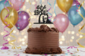 Glitter Cake Topper P18 – Black | Premium Birthday & Party Cake Decoration