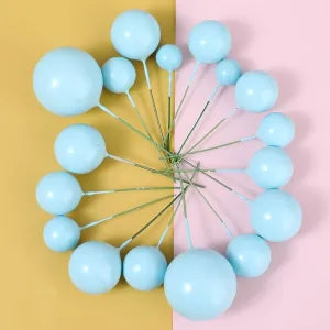 20 Pcs Sky Blue Faux Balls – Cake Decoration Supplies
