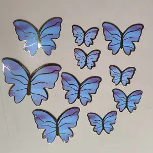 Blue Butterfly Cake Toppers – Reusable Birthday & Wedding Cake Decoration