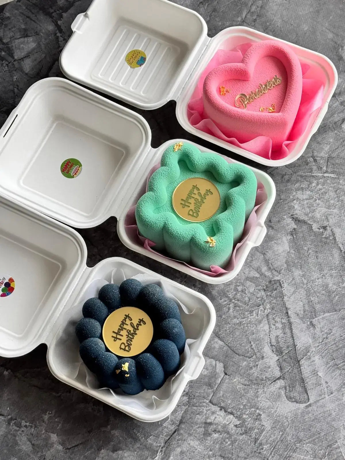 6 Inch Square Korean Lunch Box Cake Box | Bento Cake Packaging Box | Pack of 10 PCS