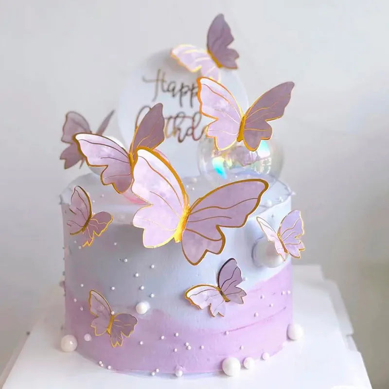 New Butterfly Cake Topper Set – Assorted Colors