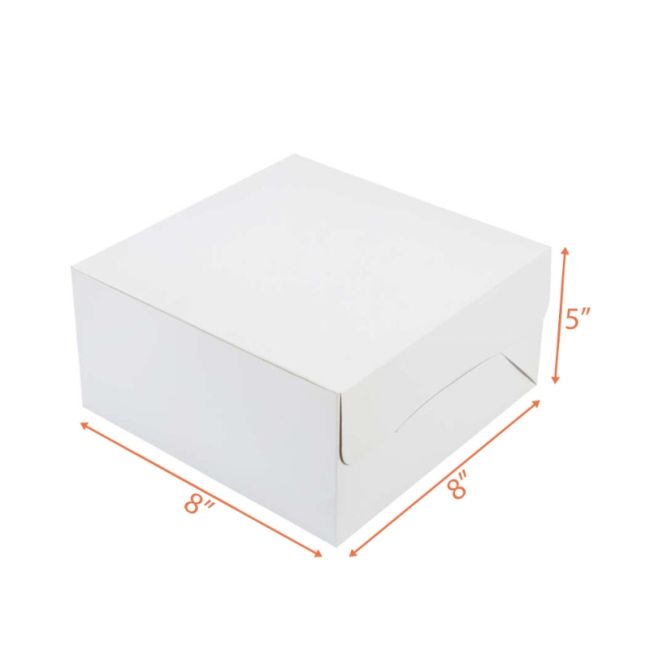 8×8×5 Inch Premium ITC Quality Cake Box | Strong Cardboard Cake Box | Pack of 10 Pcs