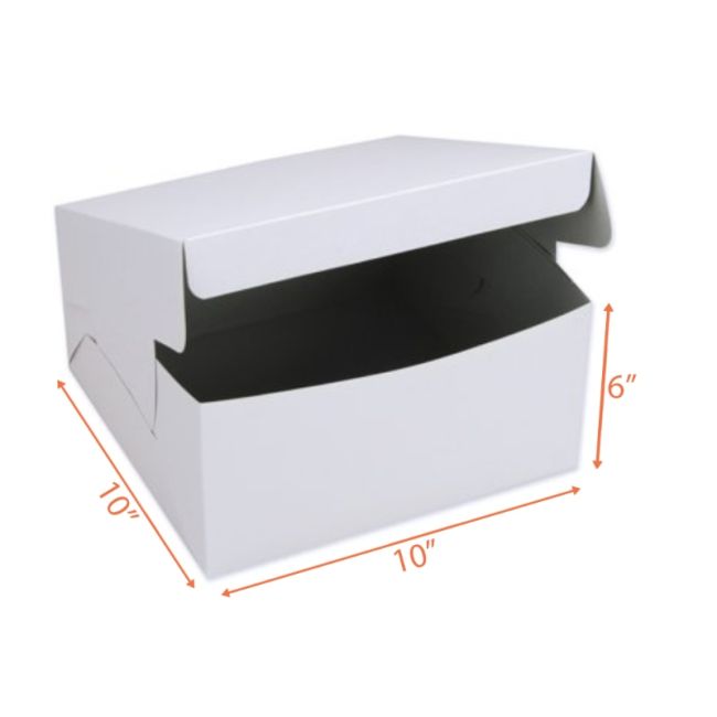 10 Pcs 10x10x4 Cake Box  – Regular Duplex Quality (Sada quality)