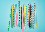 100pcs Colored Paper Straws – Eco-Friendly Party Supplies & Drinking Straws