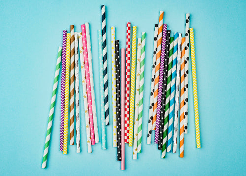 100pcs Colored Paper Straws – Eco-Friendly Party Supplies & Drinking Straws