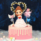 Pink Bride Doll Cake Topper for Birthday & Wedding Cakes