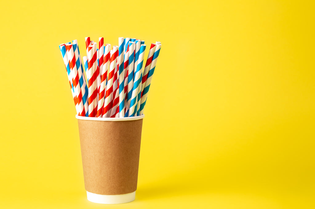 100pcs Colored Paper Straws – Eco-Friendly Party Supplies & Drinking Straws