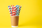 100pcs Colored Paper Straws – Eco-Friendly Party Supplies & Drinking Straws