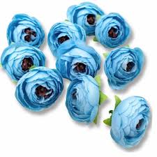 1 Pc Blue Peony Artificial Flower for Cake Decoration