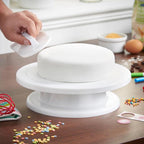 Plastic Cake Turntable | 360° Rotating Cake Decorating Stand